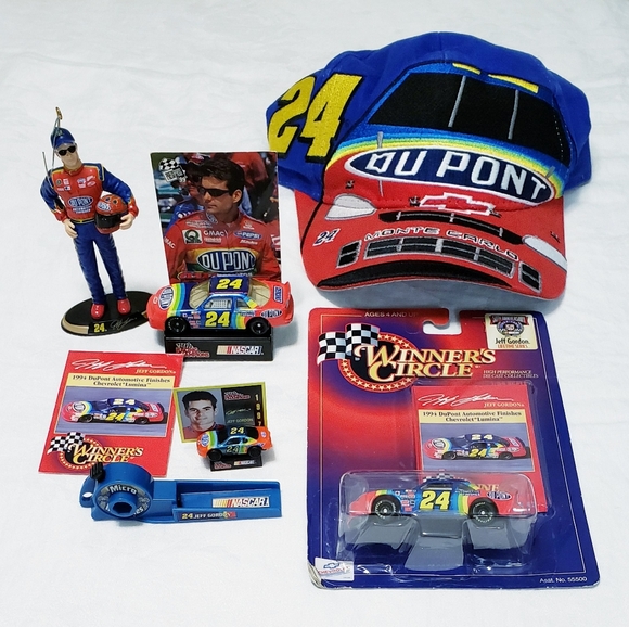 Nascar Other - LOT-Nascar Jeff Gordon Hat, Diecast Racecar, Figure